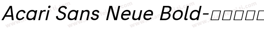 Acari Sans Neue Bold字体转换